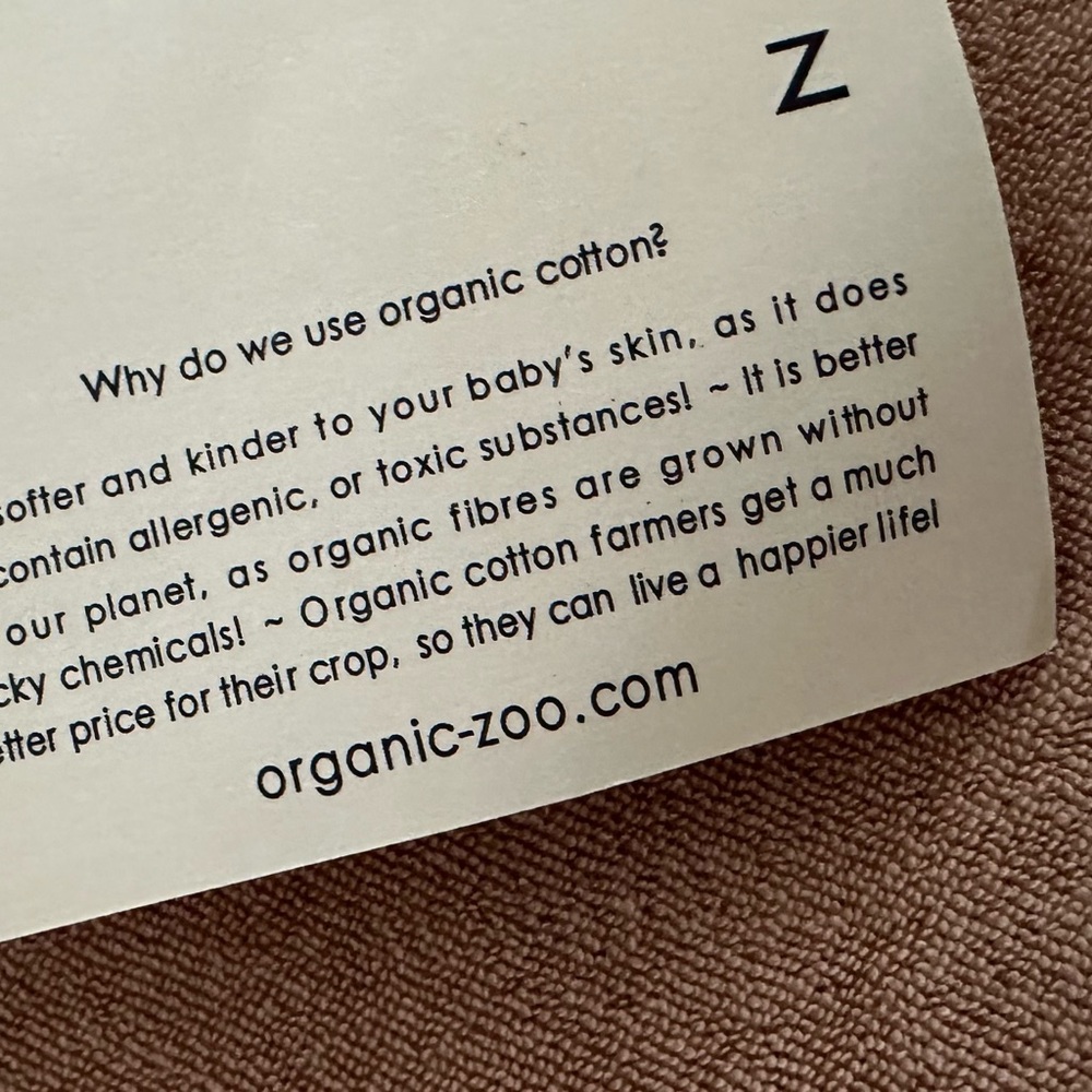 Organic Zoo caramel colored Two-Piece Terry Cloth Set NWT - Picture 11 of 12